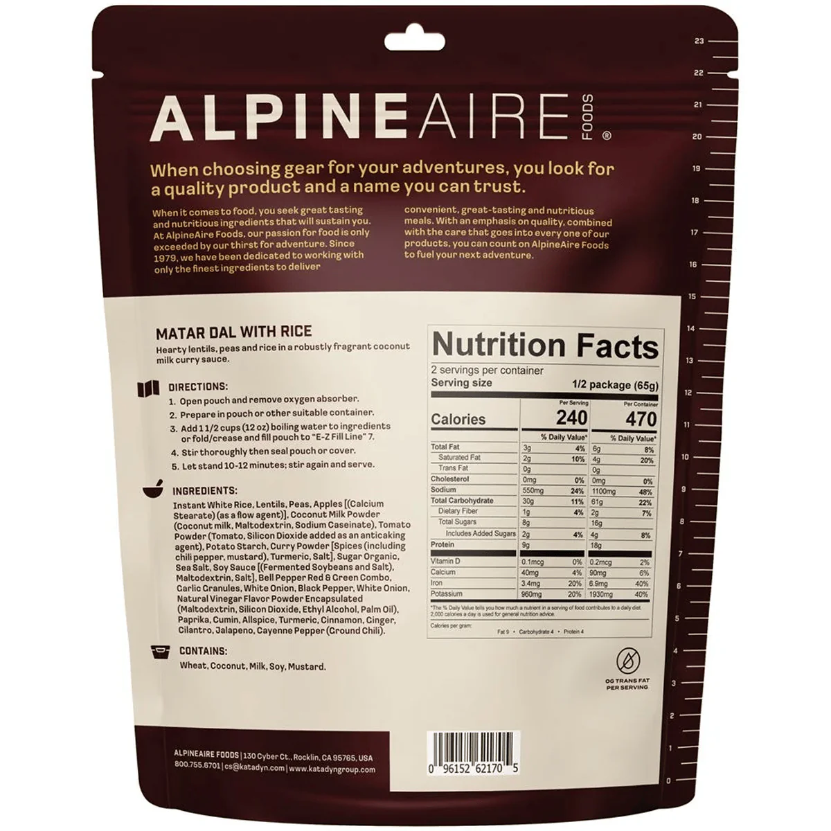Alpine Aire Matar Dal with Rice - Image 2