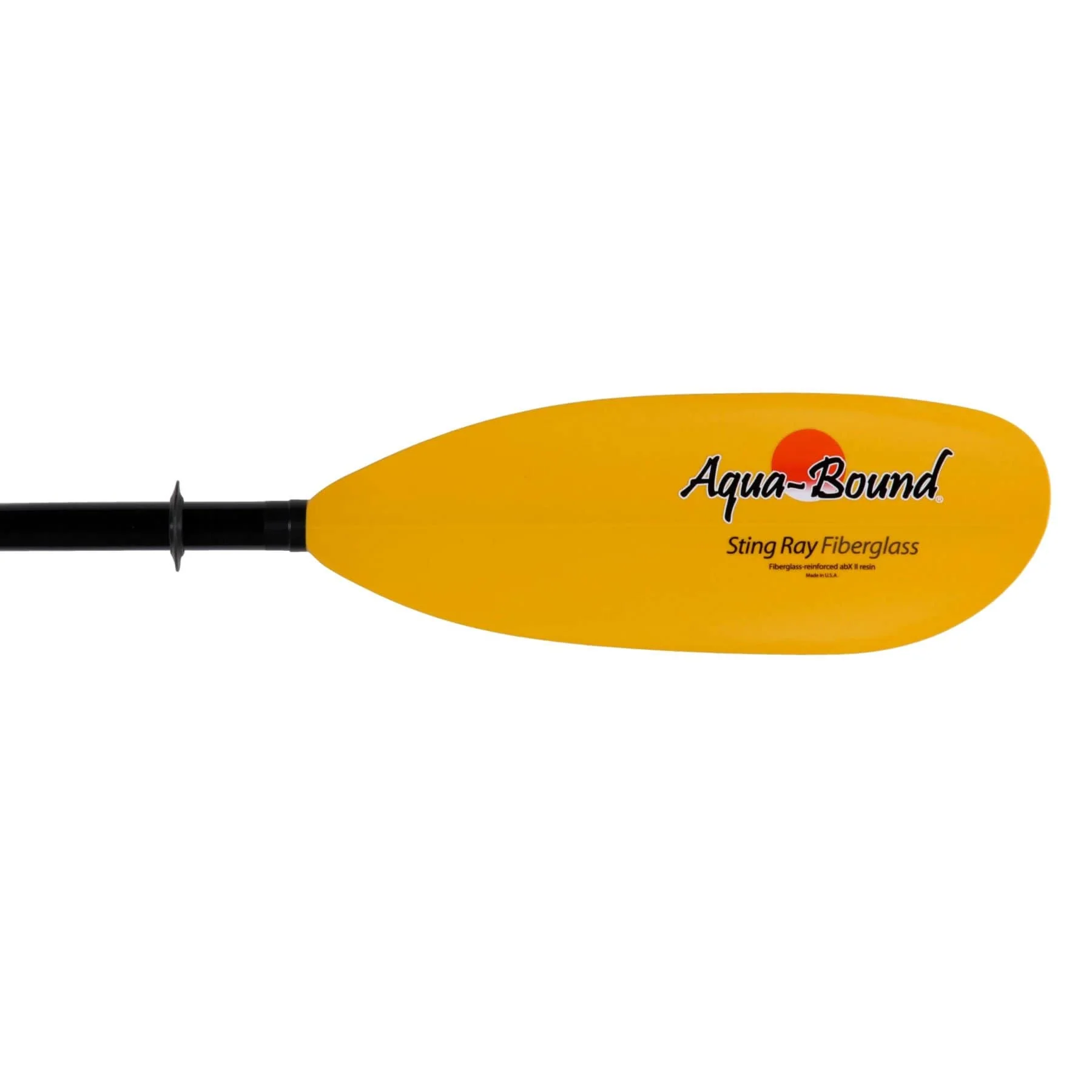 Aqua Bound Sting Ray Fiberglass 2-Piece Kayak Paddle - Yellow - Image 2