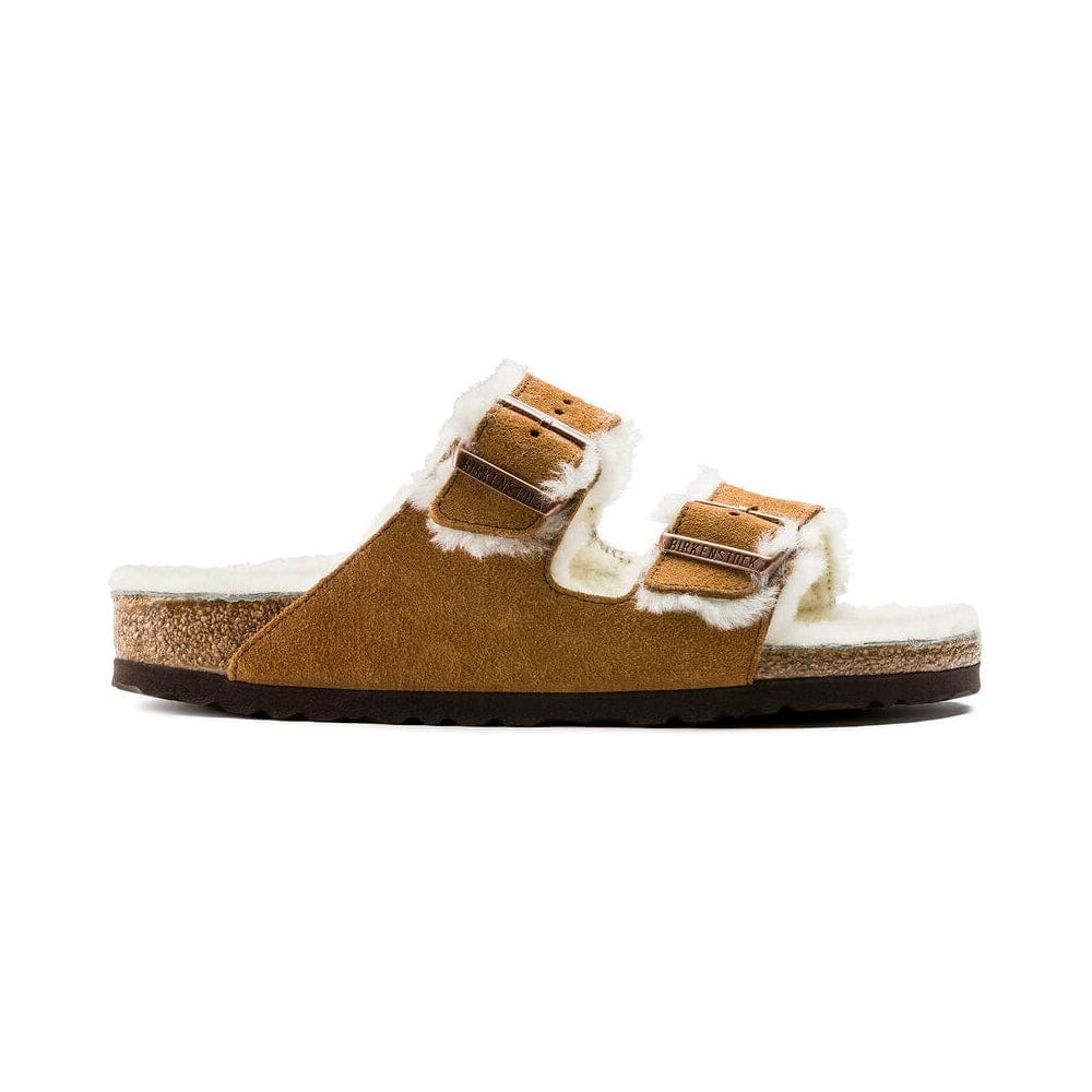Birkenstock Arizona Shearling Suede Leather Sandals - Image 7