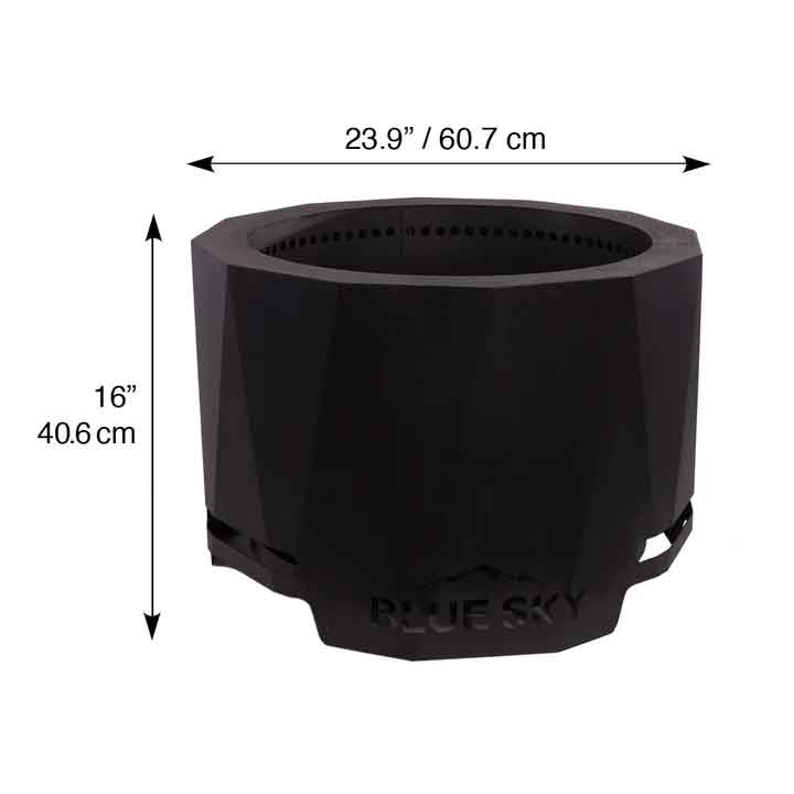 Blue Sky Outdoor Living 24 Steel Peak Patio Smokeless Fire Pit, Firewood and/or Wood Pellet Burning - Image 3
