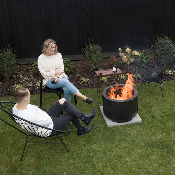 Blue Sky Outdoor Living 24 Steel Peak Patio Smokeless Fire Pit, Firewood and/or Wood Pellet Burning - Image 4