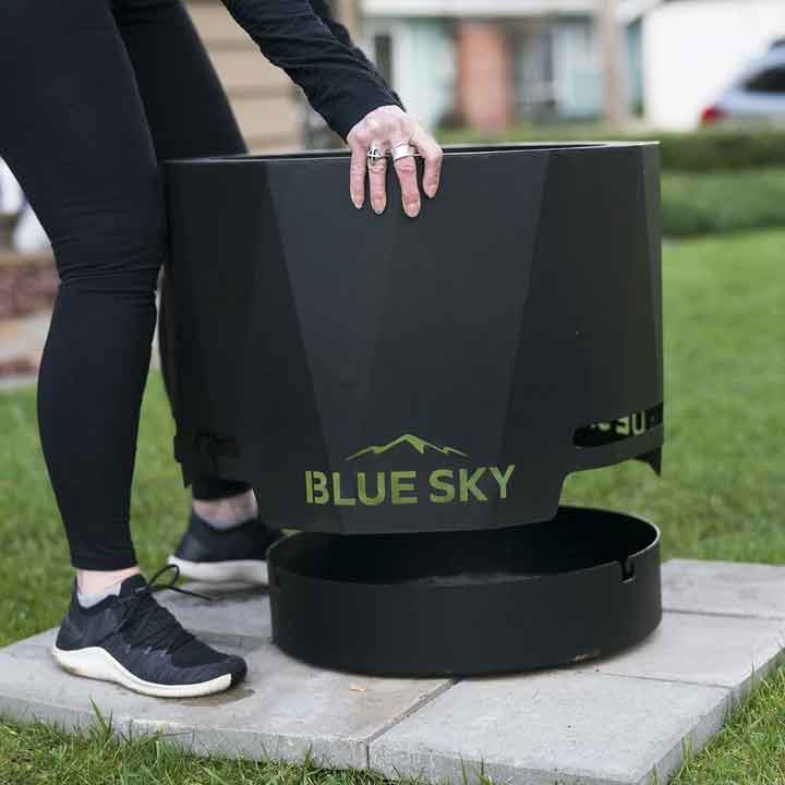 Blue Sky Outdoor Living 24 Steel Peak Patio Smokeless Fire Pit, Firewood and/or Wood Pellet Burning - Image 6
