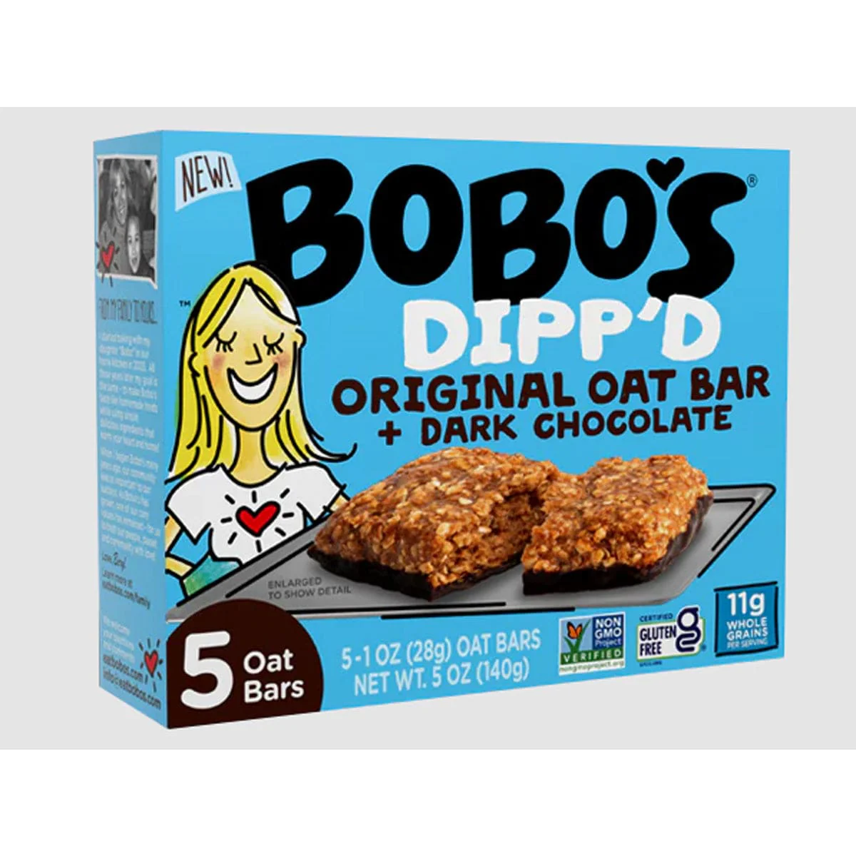 Bobos Dipp'd Original Oat Bars + Dark Chocolate - Image 2