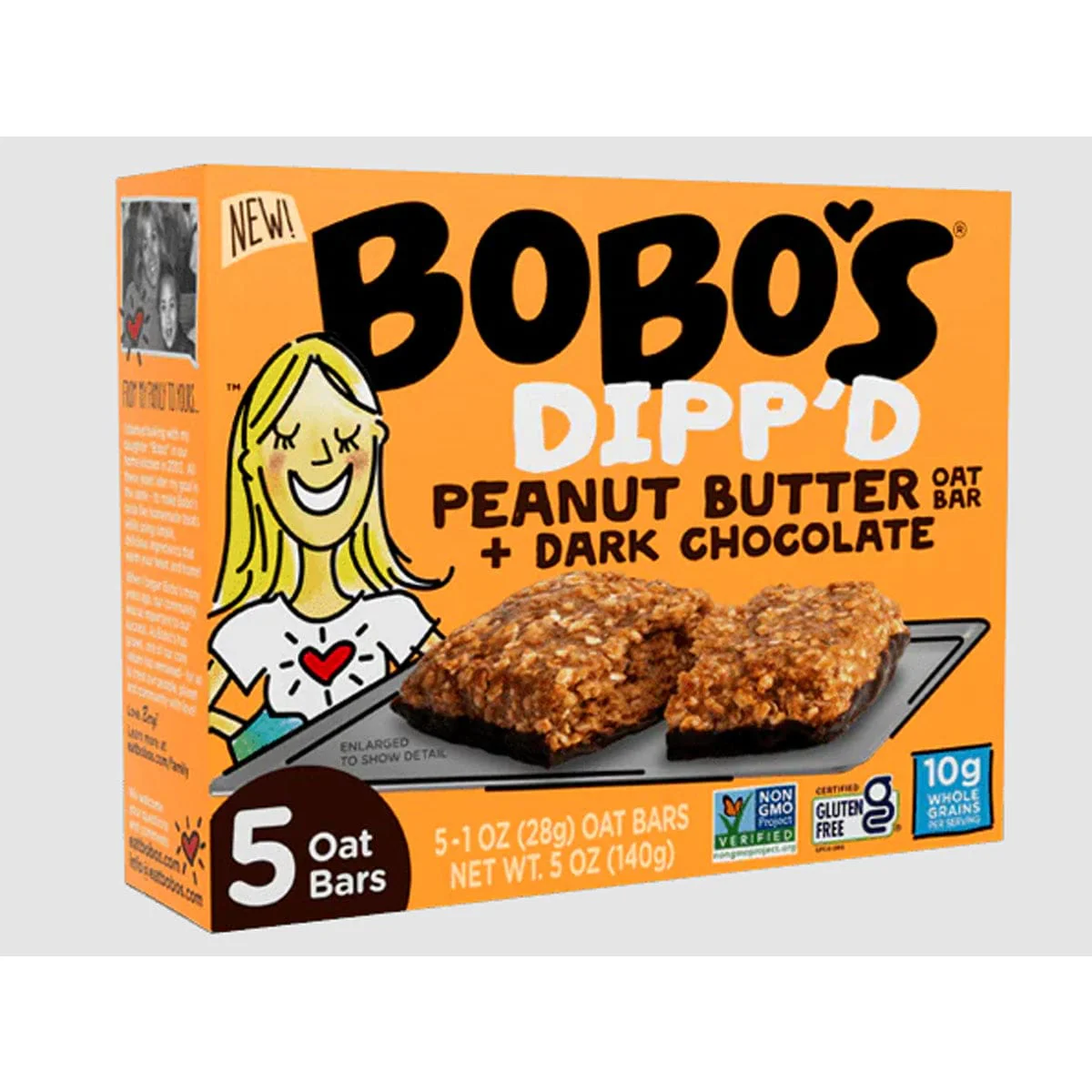 Bobos Dipp'd Peanut Butter Oat Bars + Dark Chocolate - Image 2