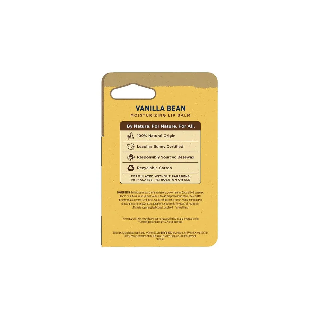 Burt's Bees Vanilla Bean Lip Balm Paper Tube - Image 8