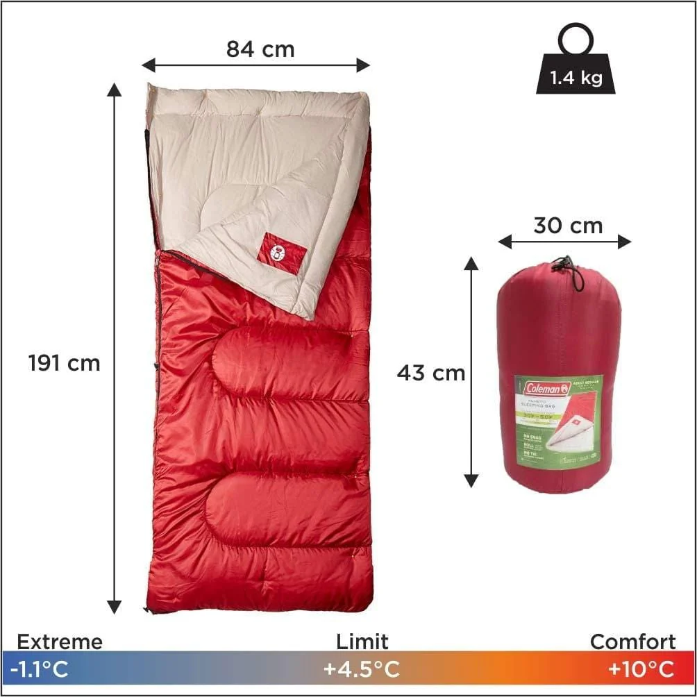Coleman Palmetto Cool Weather Sleeping Bag - Image 2