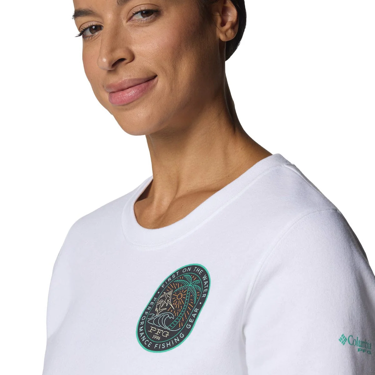 Columbia Women's PFG Graphic Sweatshirt Crew - Image 2