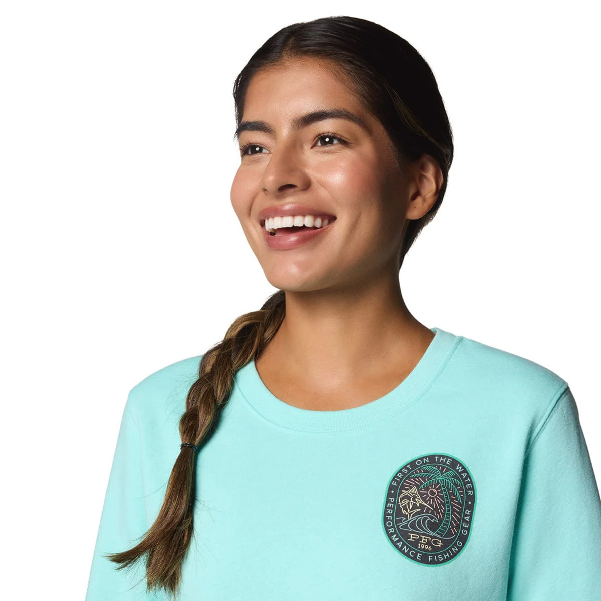 Columbia Women's PFG Graphic Sweatshirt Crew - Image 4