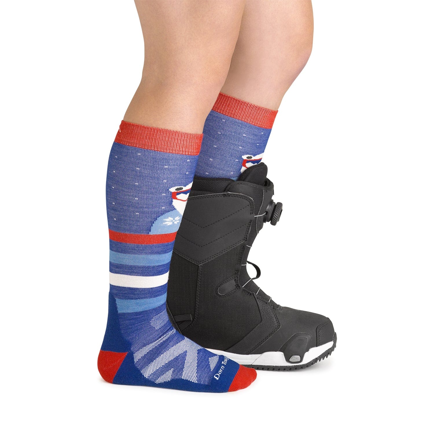 Darn Tough Polar Patroller OTC Midweight With Cushion W/ Padded Shin Kids Snow Socks - Image 2