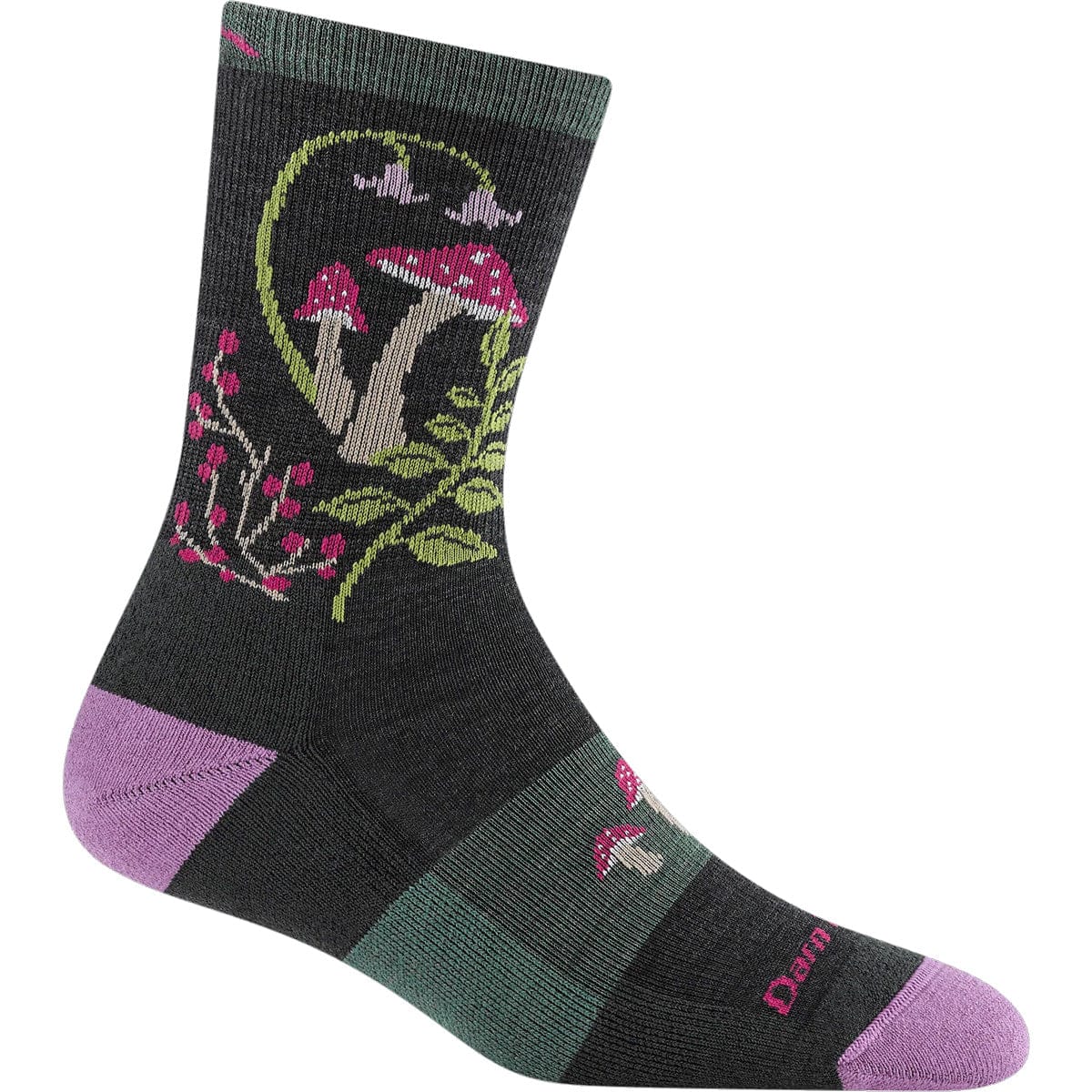 Darn Tough Women's Mellow Mushrooms Micro Crew Lightweight With Cushion Sock - Image 2