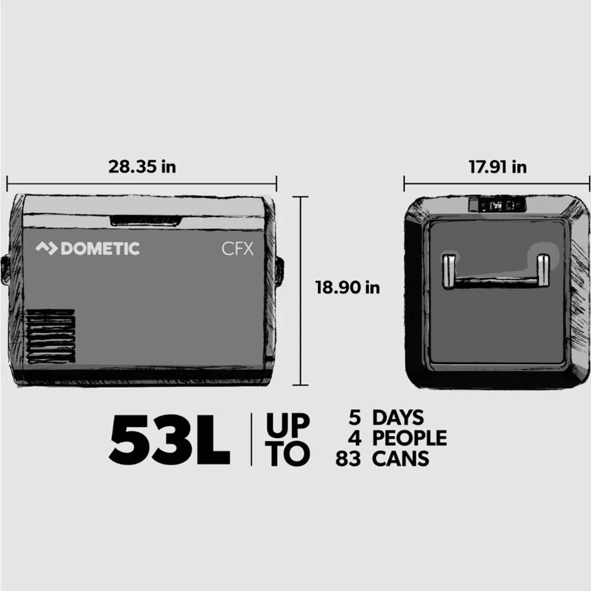 Dometic CFX3 55IM Powered Ice Maker Electric Cooler - Image 4