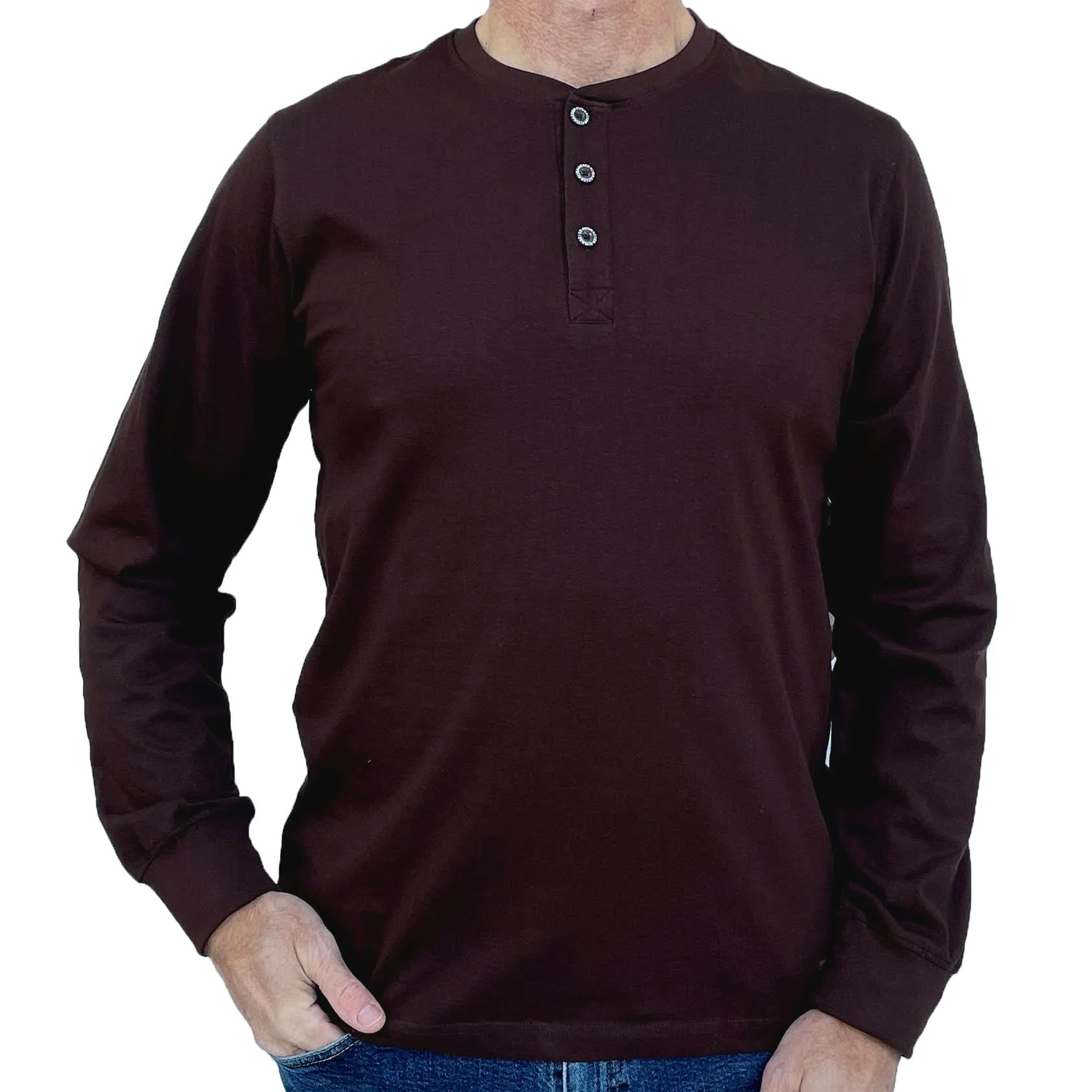 Flyshacker Mens Salt River Long Sleeve Henley- 6 oz. - Image 3