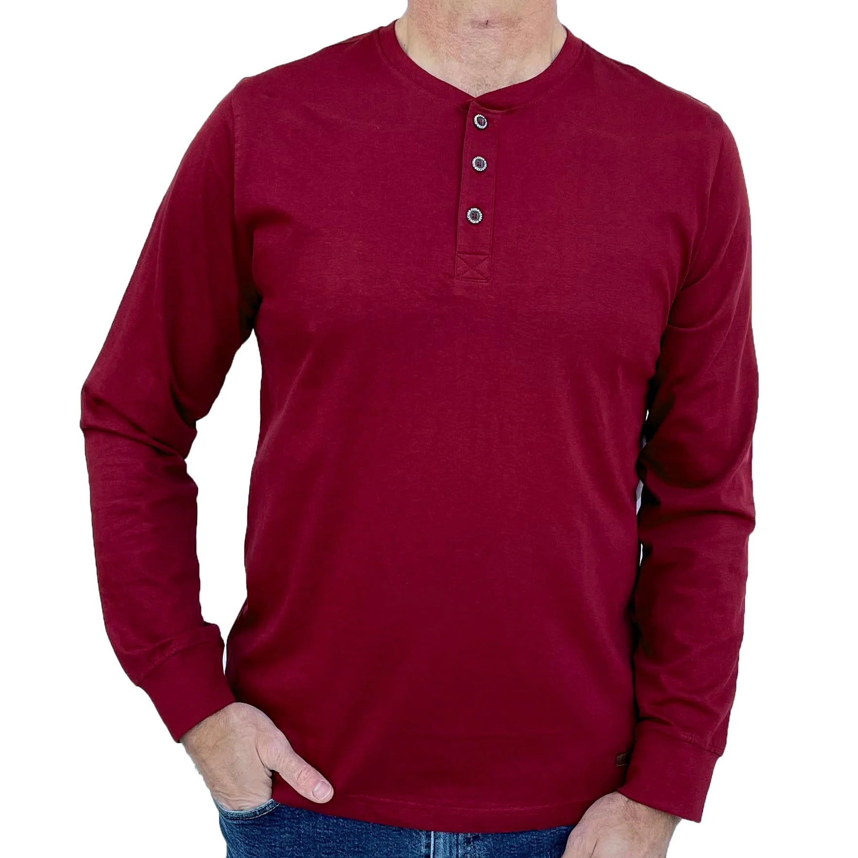 Flyshacker Mens Salt River Long Sleeve Henley- 6 oz. - Image 4