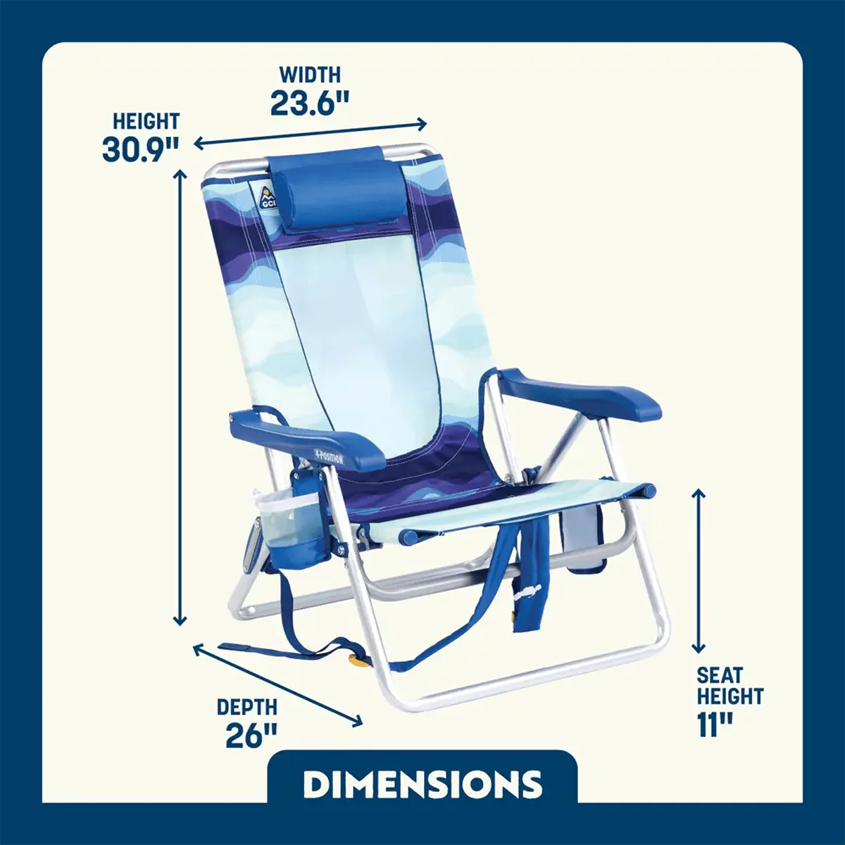 GCI Outdoor Backpack Beach/Event Chair - Image 4