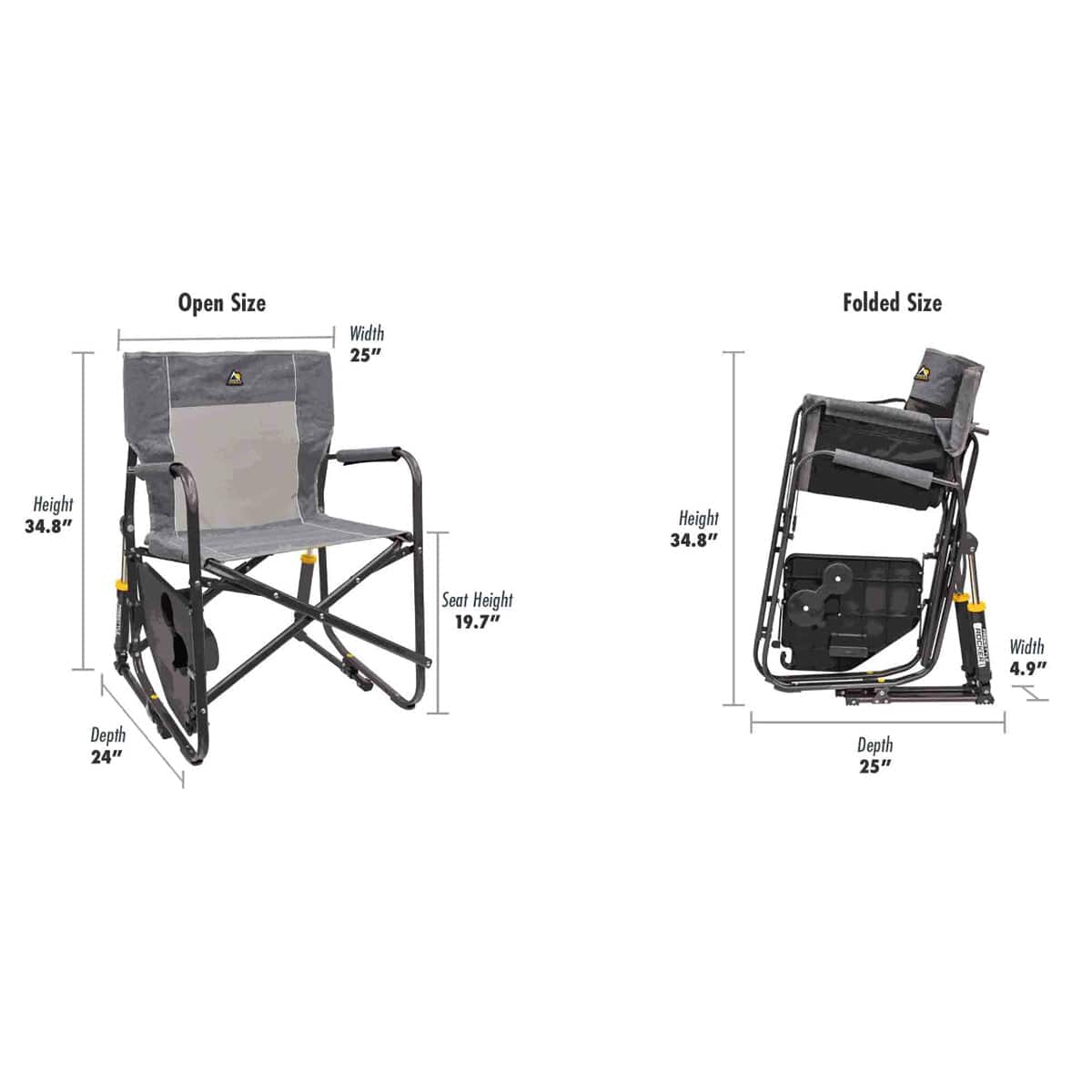 GCI Outdoor Freestyle Rocker w Side Table Chair - Image 6