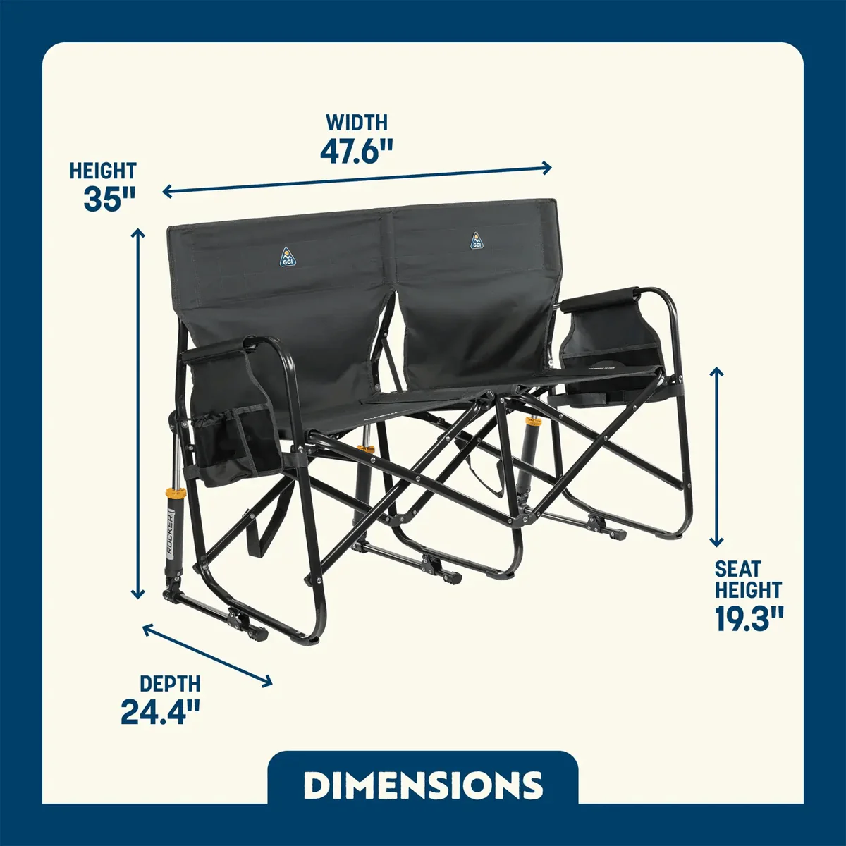 GCI Outdoor Tandem Rocker - Image 3
