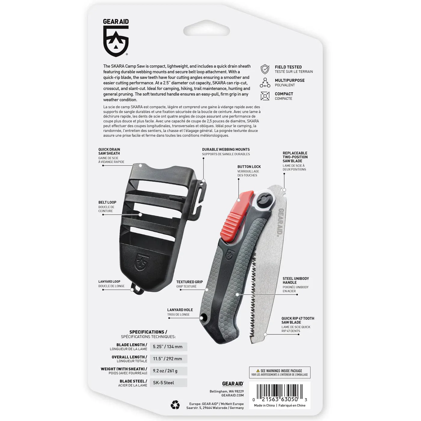 Gear Aid SKARA Camp Saw with Sheath - Image 9