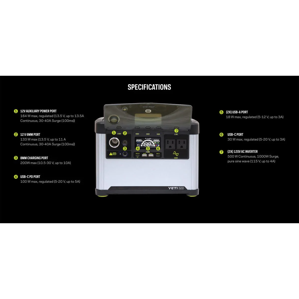 Goal Zero YETI 500 6G 120V Power Station - Image 5