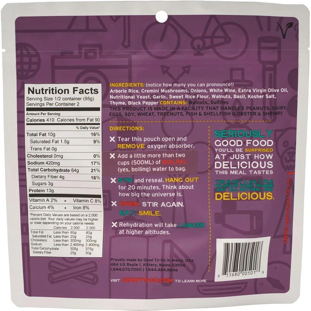 Good To-Go Herbed Mushroom Risotto - Double Serving - Image 2