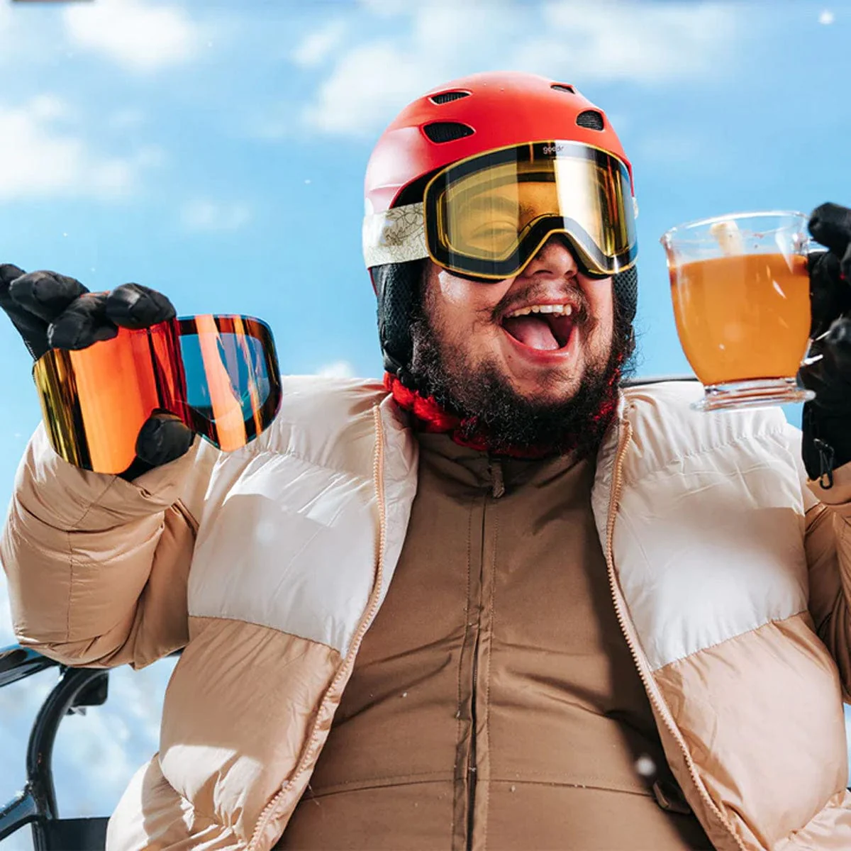 goodr Snow G Snow Goggles - Here For The Hot Toddies - Image 5
