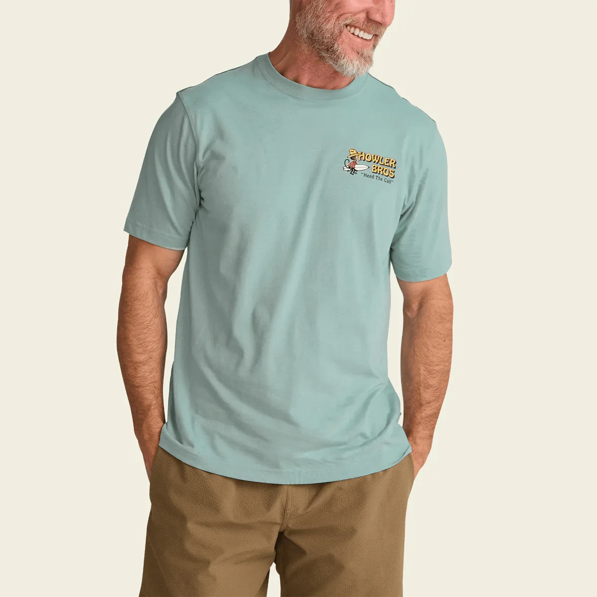Howler Brothers Blended T-Shirt - El Monito Surfs-Riviera Blue - Image 2