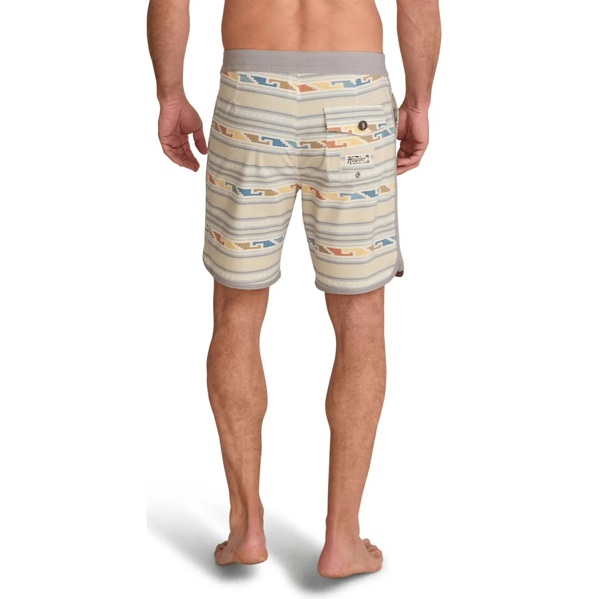 Howler Brothers Bruja Boardshorts - Temple Tracks-Sand - Image 2