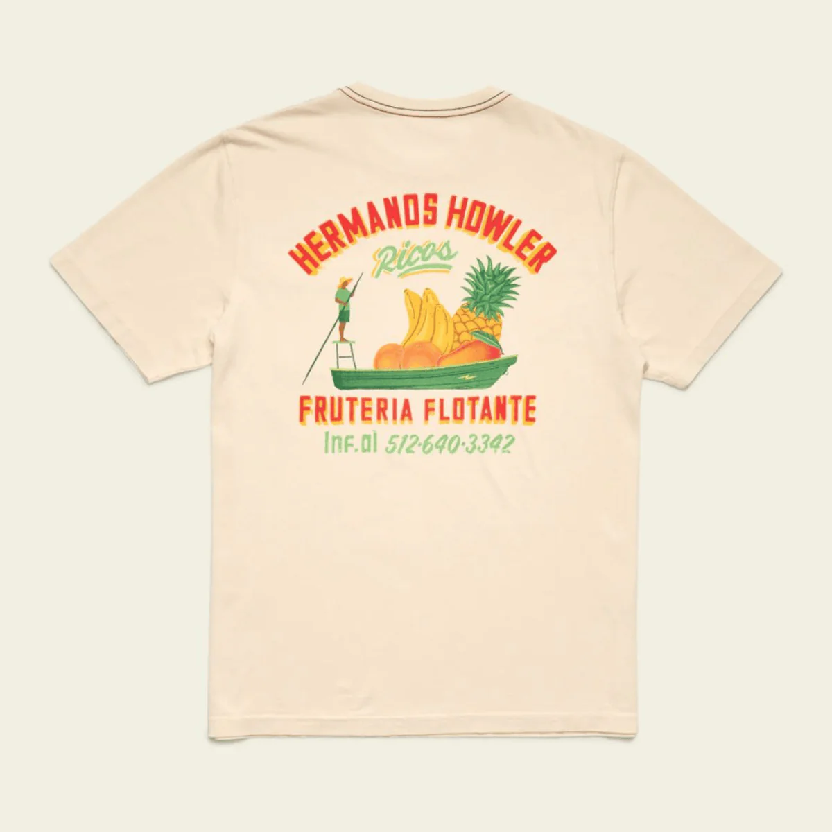 Howler Brothers Cotton Pocket T-Shirt - Fruteria Flotante: Natural
