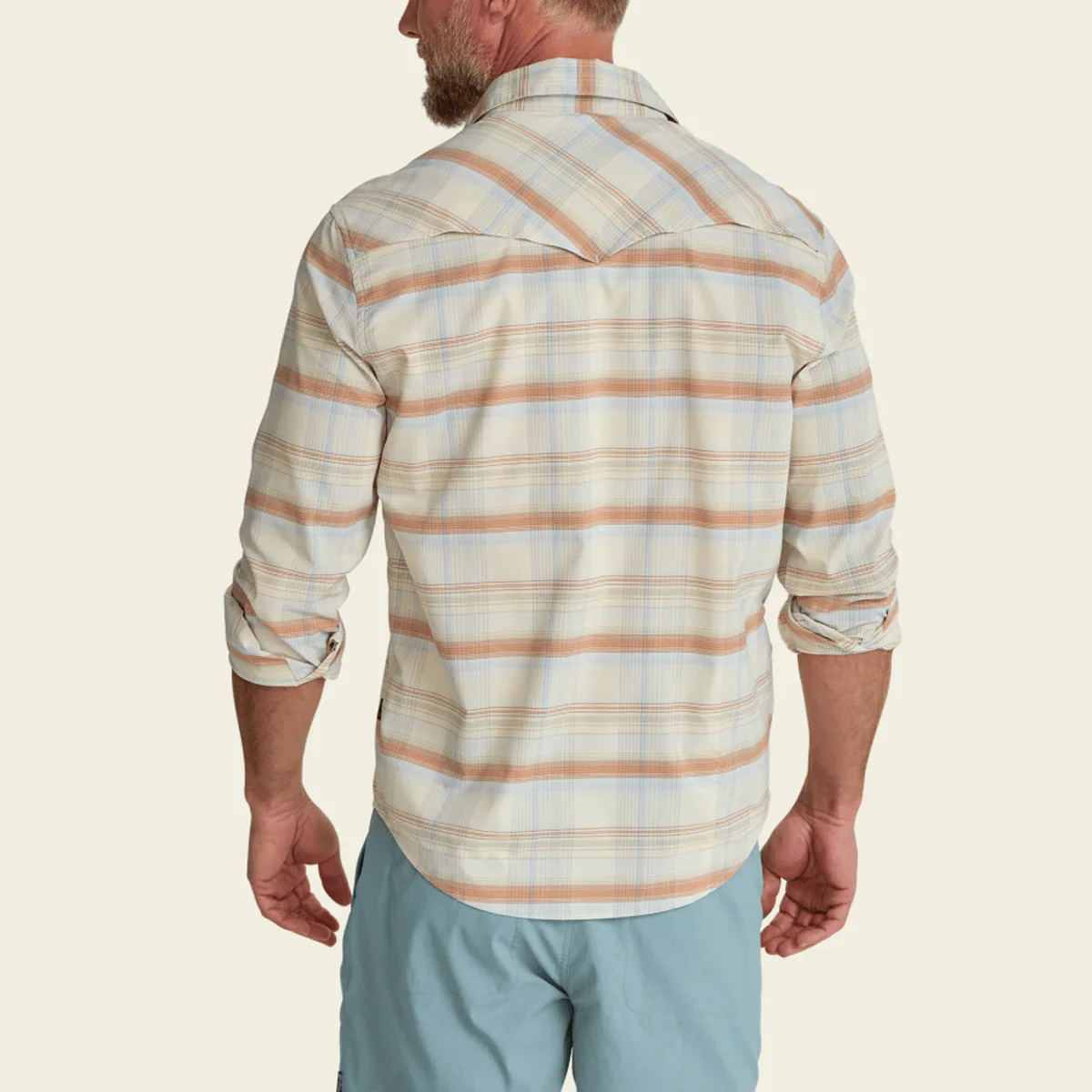 Howler Brothers H Bar B Tech Longsleeve - Cameron Plaid / Cream - Image 2