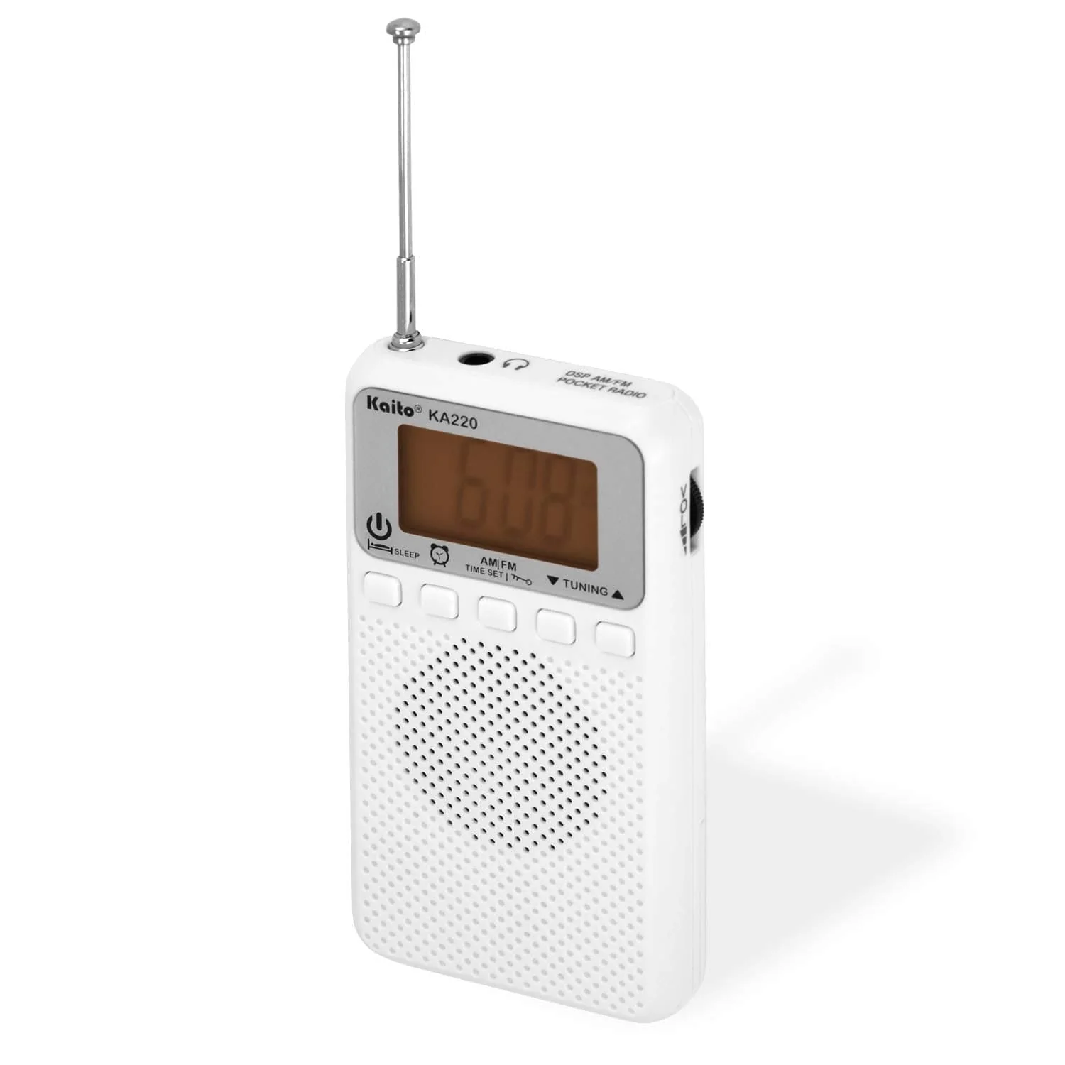 Kaito KA220W Pocket Digital AM/FM Radio with Alarm Clock & Sleep Timer - Image 4