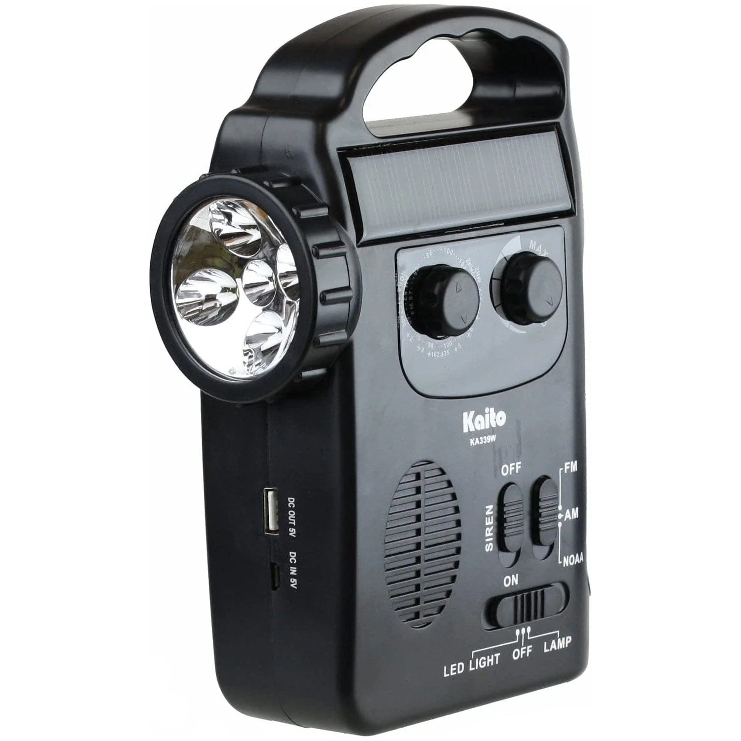 Kaito KA339W Multi-Functional 4-Way Powered LED Camping Lantern & Weather Radio