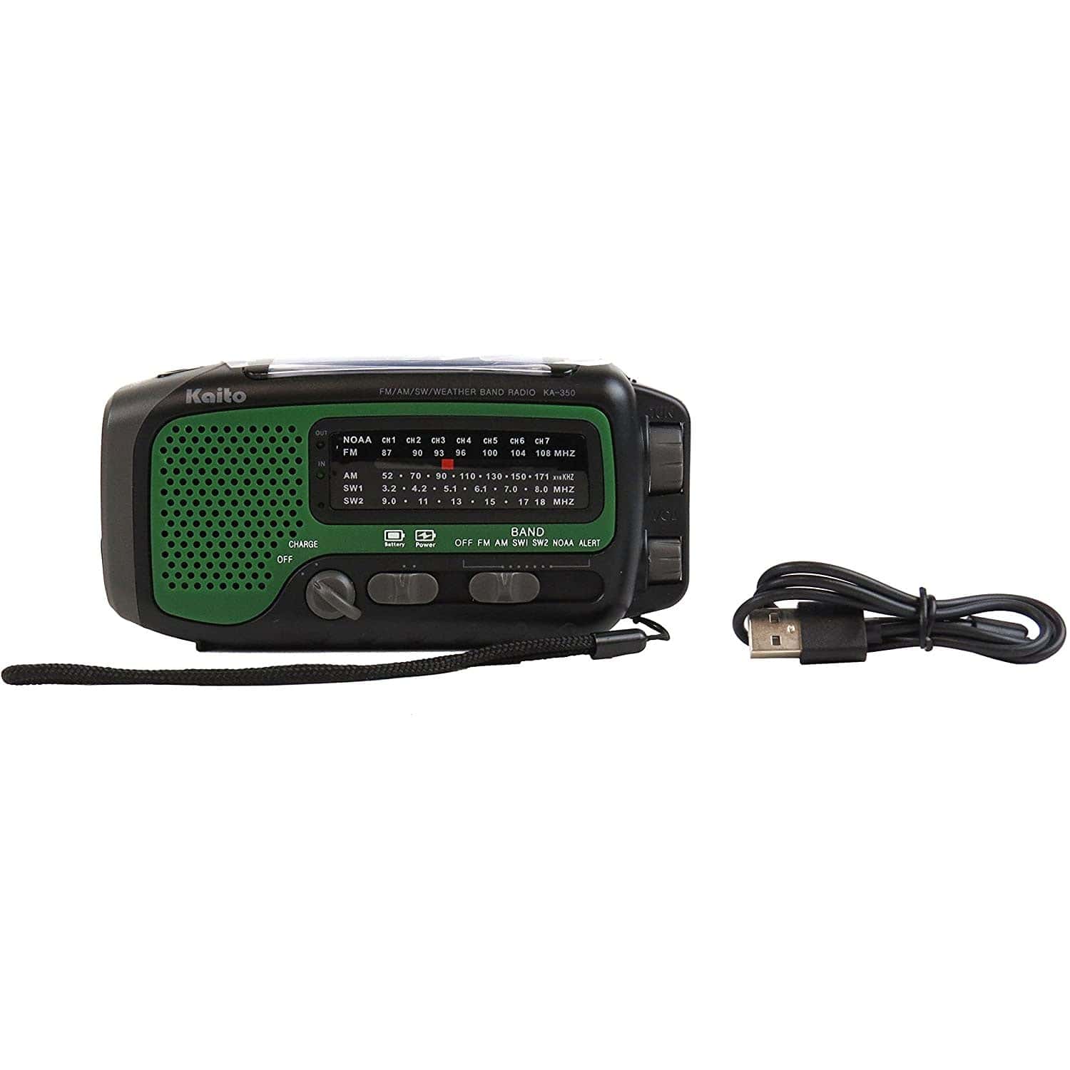 Kaito KA350 Voyager Trek Solar & Hand Crank AM/FM/SW NOAA Weather Radio - Image 7