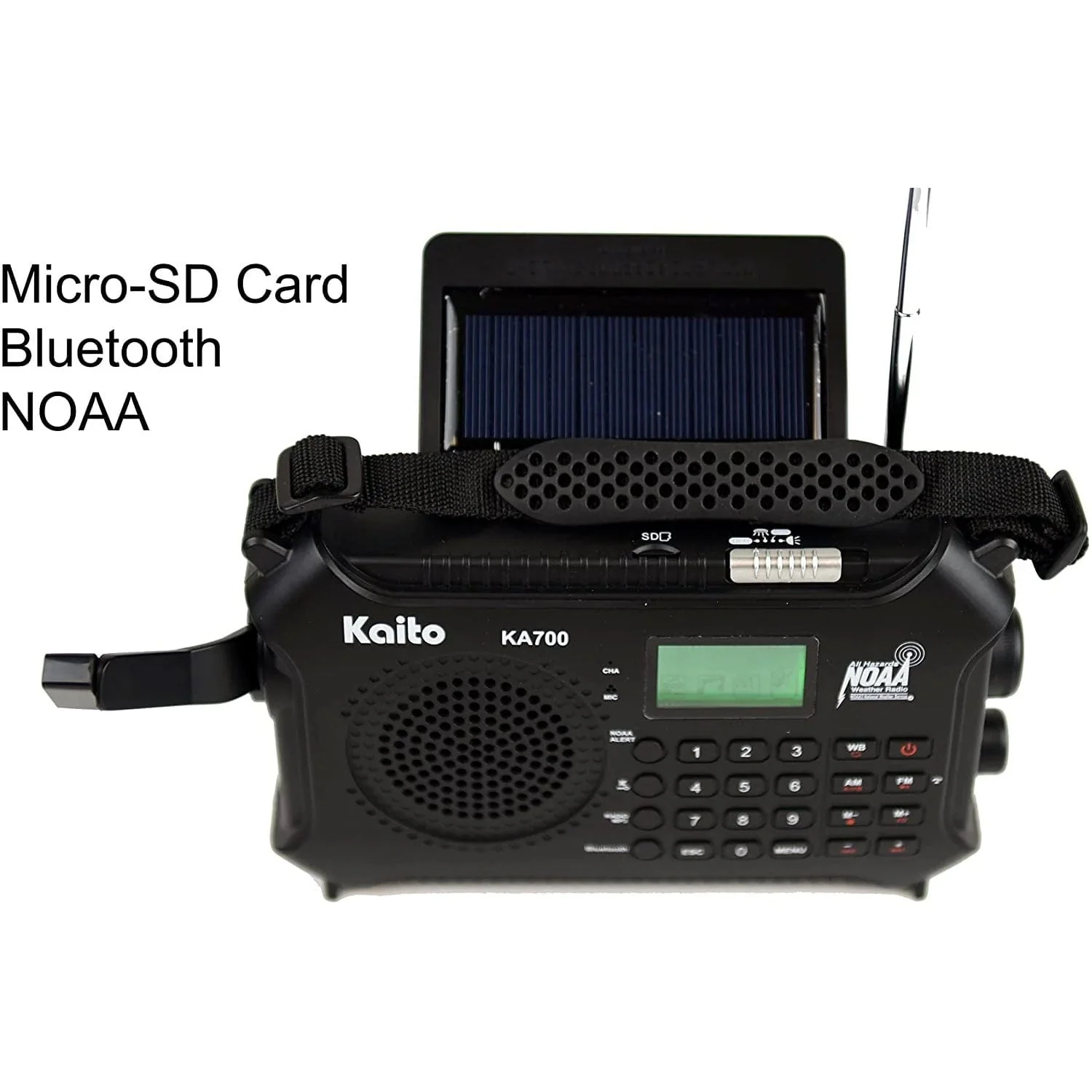 Kaito KA700 Voyager AM/FM NOAA Weather Radio Recorder with Bluetooth, Dynamo & Solar - Image 4