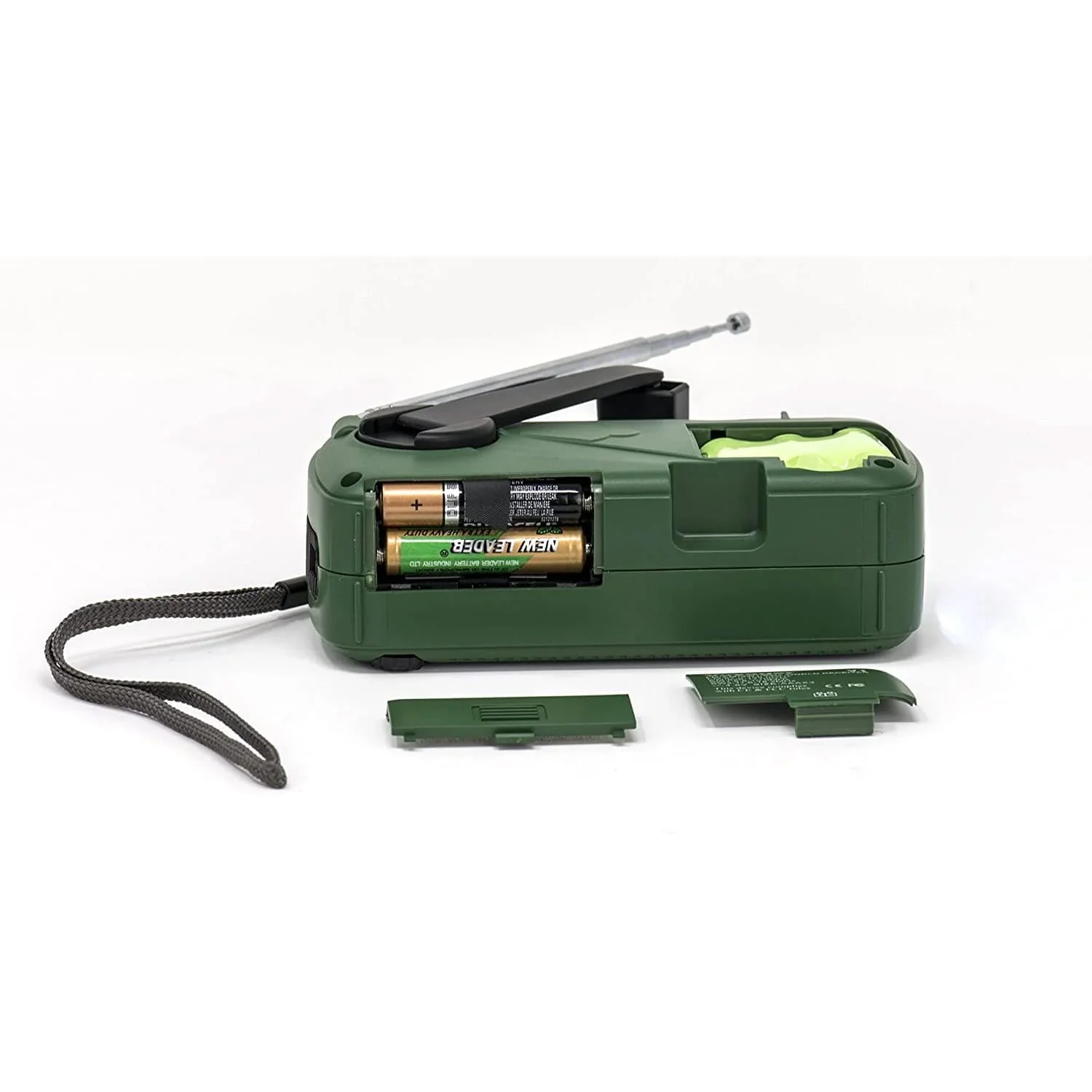 Kaito V1 Voyager Solar/Dynamo AM/FM/SW Emergency Radio with Cell Phone Charger and 3-LED Flashlight, Green - Image 5