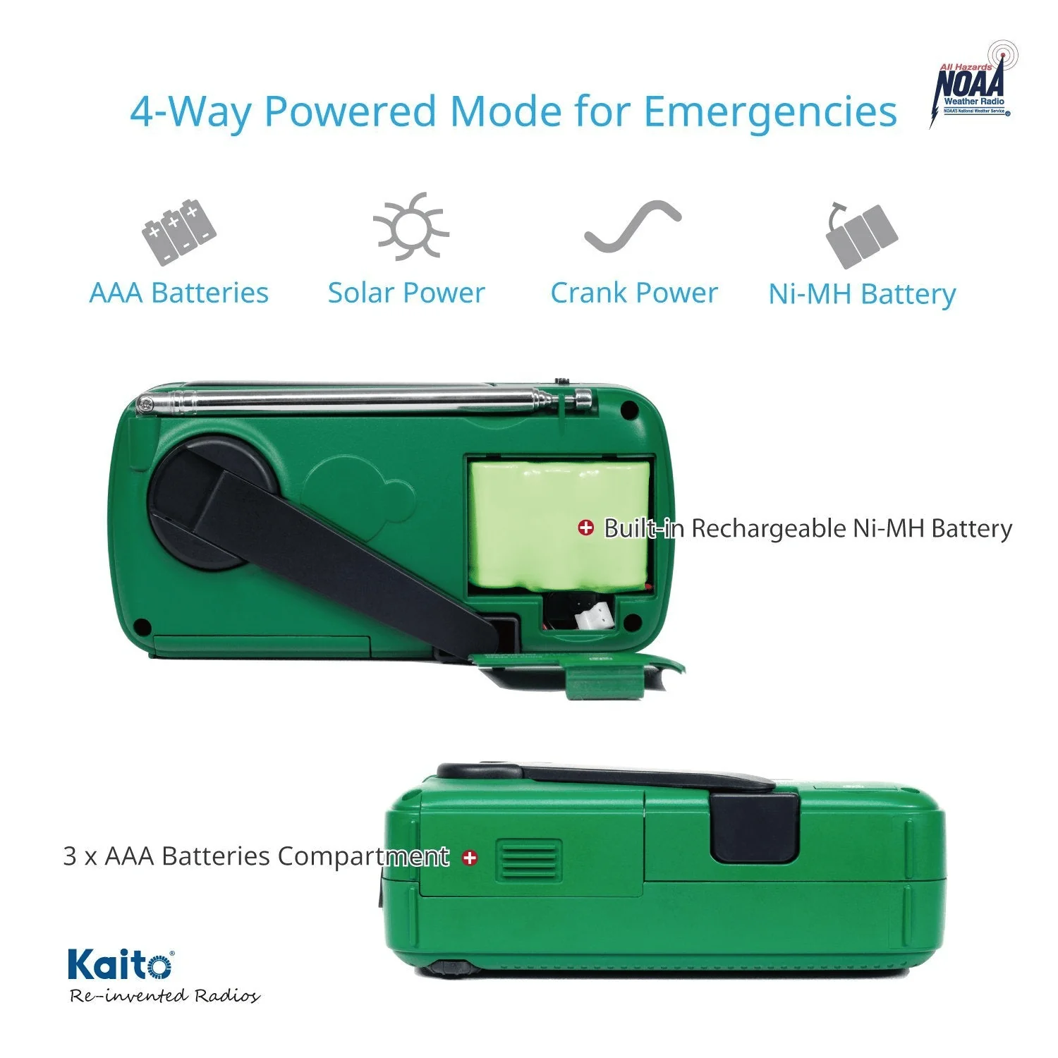 Kaito Voyager V2 NOAA Weather Emergency Radio - Image 5