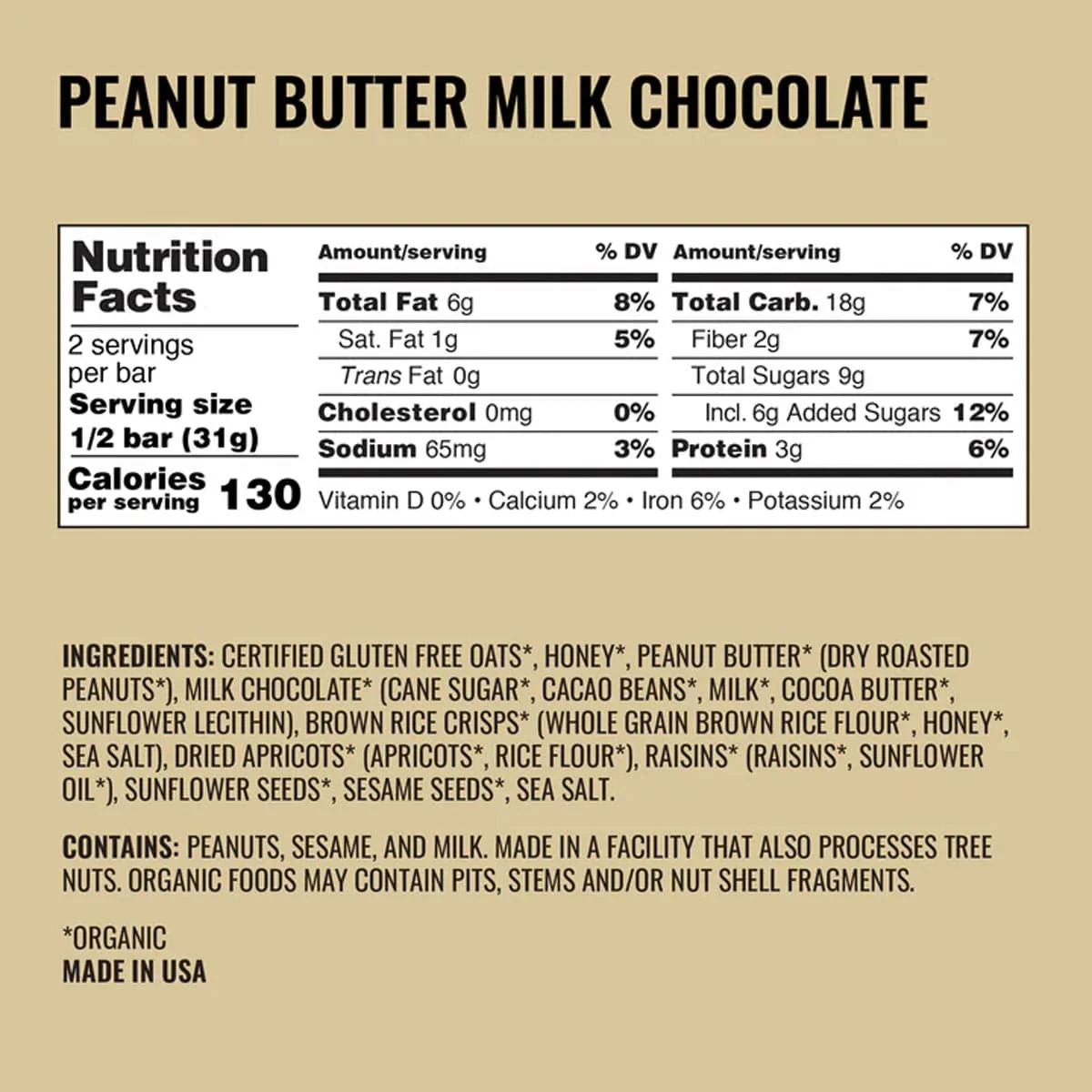 Kate's Peanut Butter Milk Chocolate Bar - Image 3