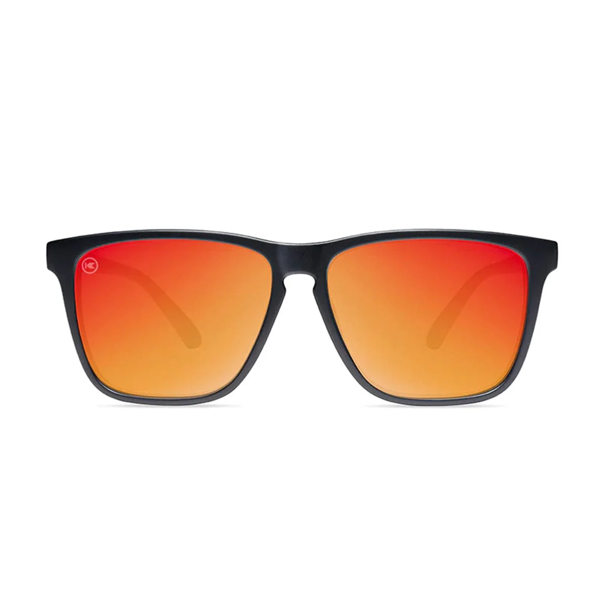 Knockaround Fast Lanes Sunglasses - Matte Black / Red Sunset - Image 2
