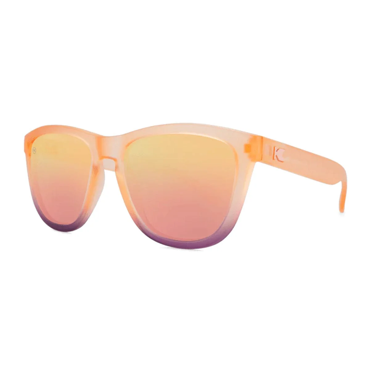Knockaround Premiums Sunglasses - Frosted Rose Quartz Fade / Rose - Image 3