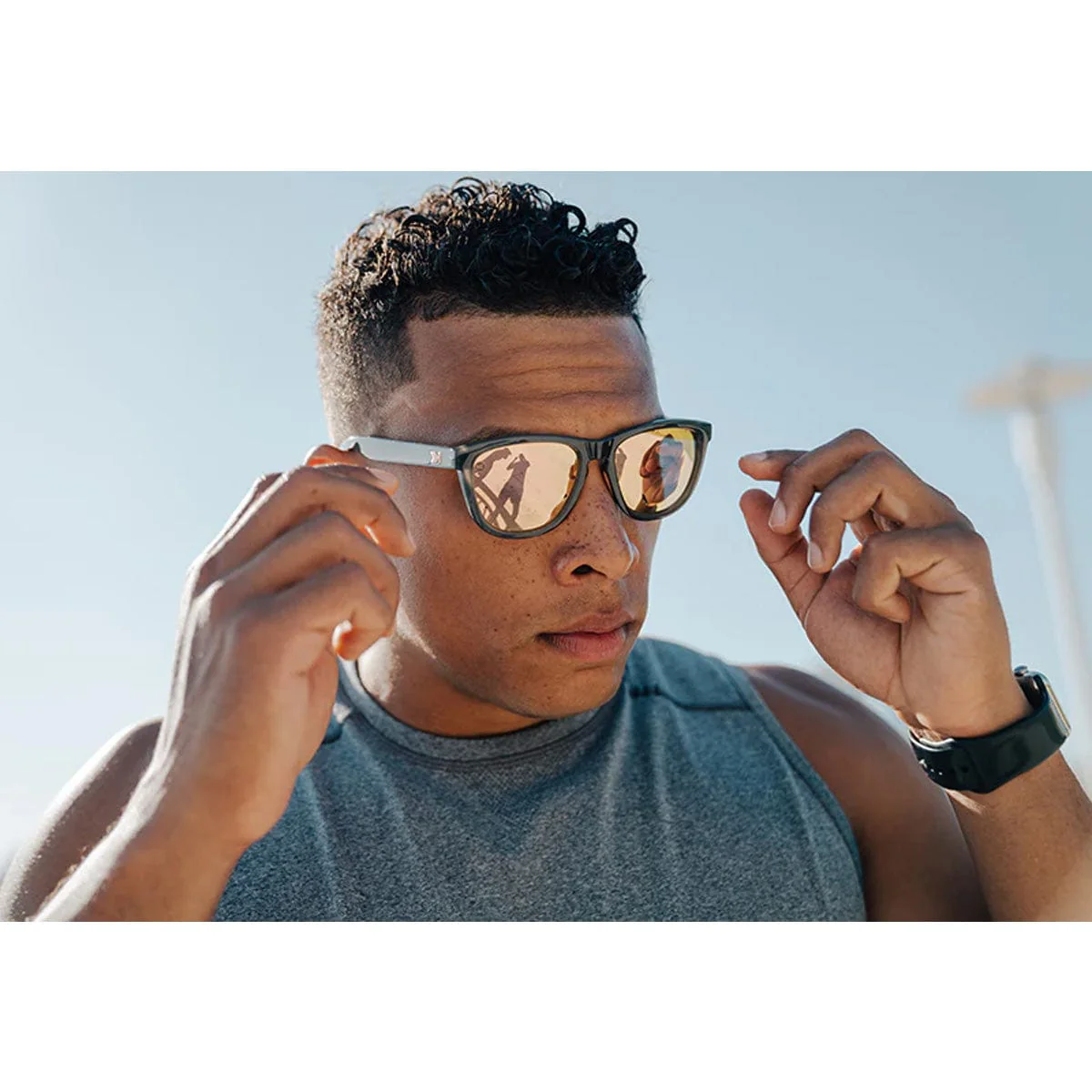 Knockaround Premiums Sport Sunglasses - Jelly Grey / Peach - Image 6