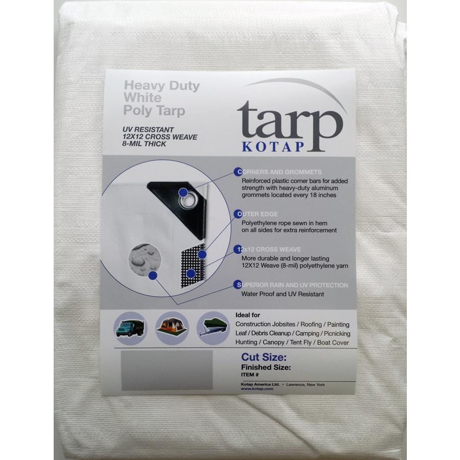 Kotap Premium Heavy-duty White Tarp (12x12 Weave) - Image 2