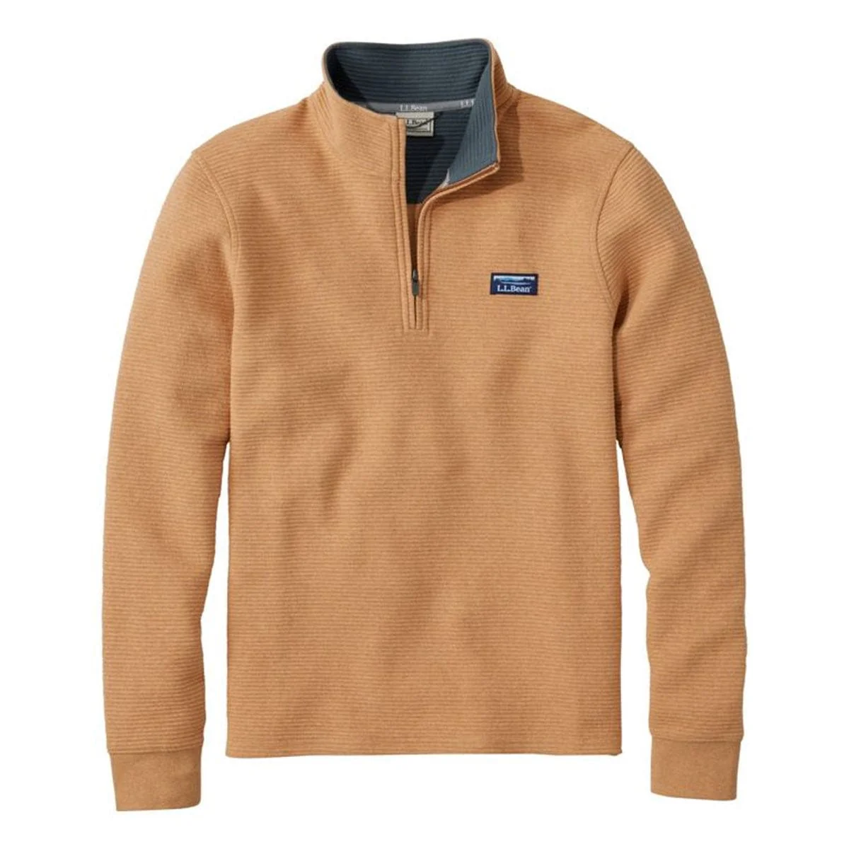 L.L. Bean Lakewashed Double-Knit Quarter-Zip Long Sleeve Men's Regular