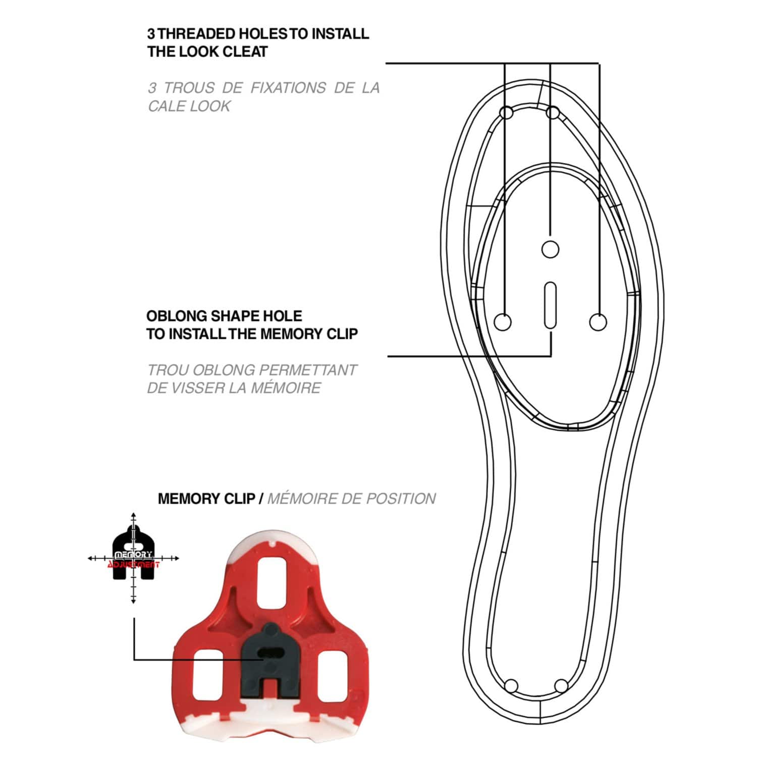Look Keo Grip Gray Cleat - 4.5 Degree Float Cleat - Image 3
