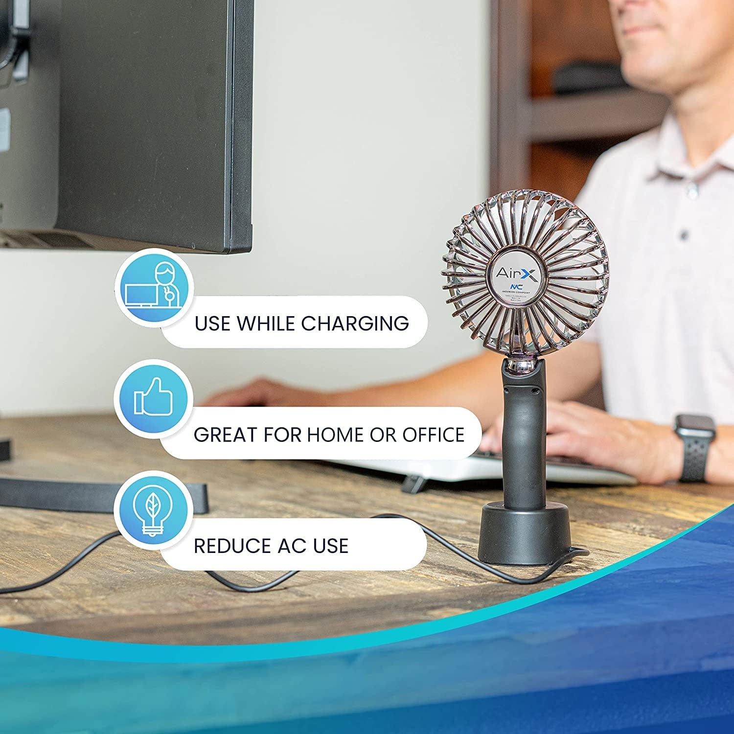 Modern Comfort AirX Portable Personal Fan - Image 3