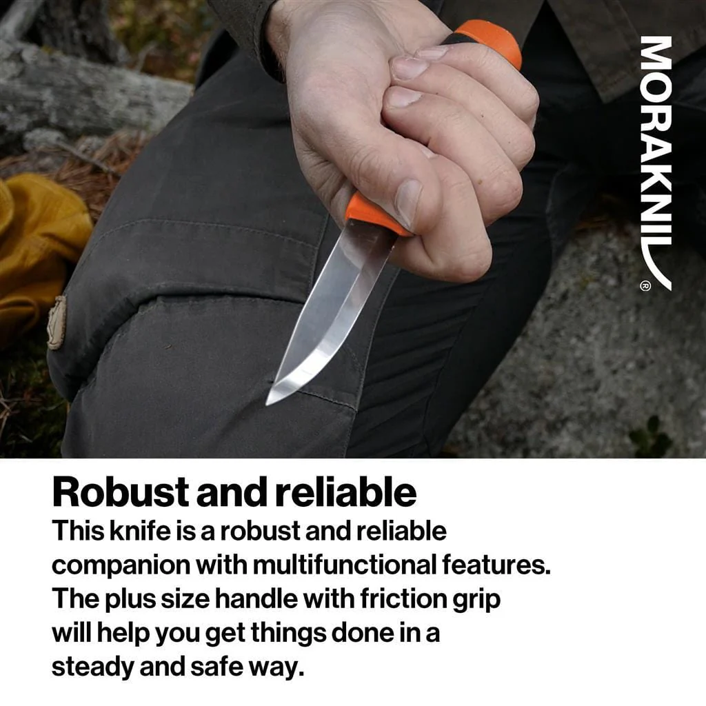 Morakniv Companion Heavy Duty Orange Knife Carbon Steel - Image 3