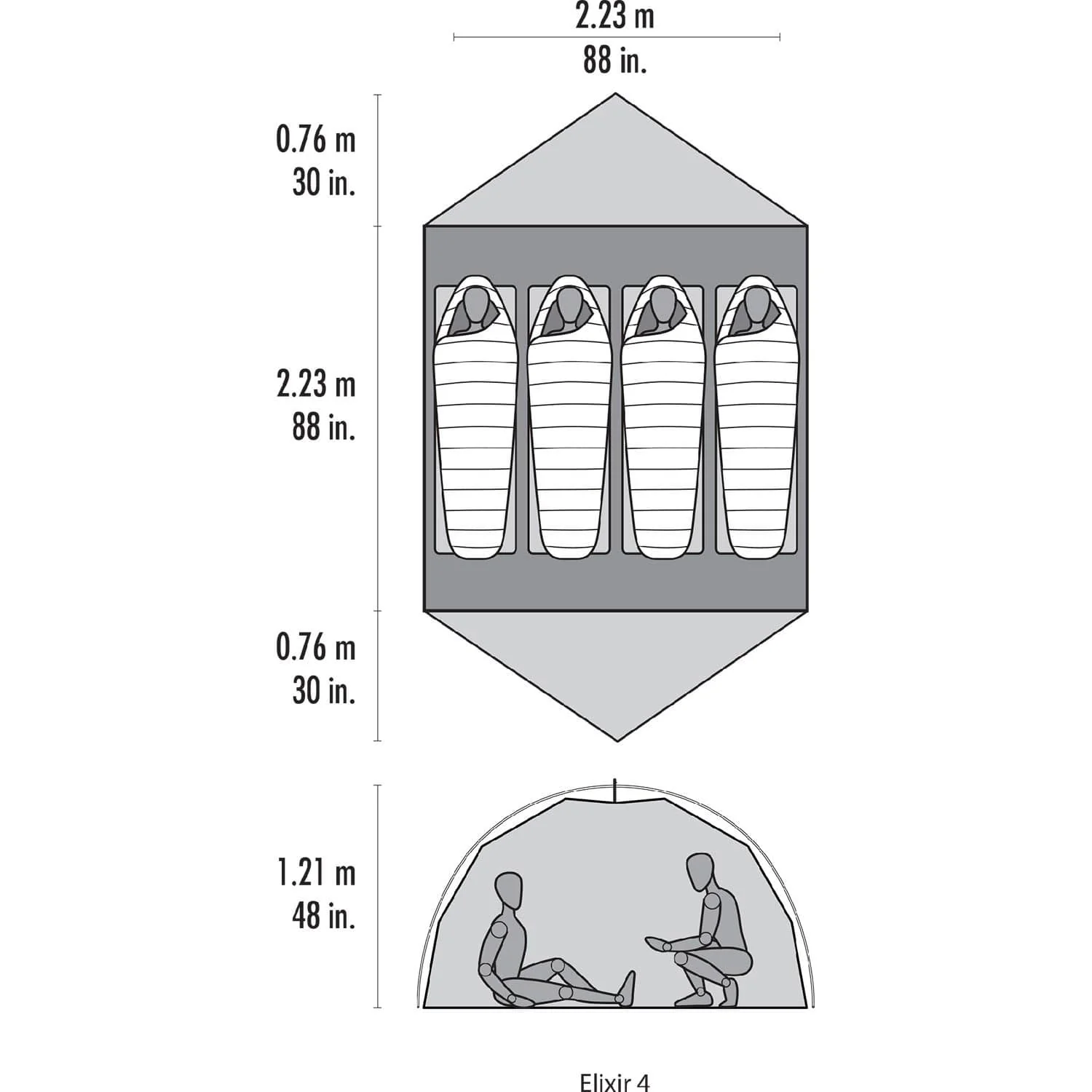 MSR Elixir 4 Backpacking Tent - Image 4