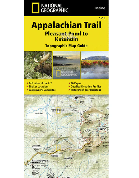 National Geographic Trails Illustrated Appalachian Trail, Pleasant Pond to Katahdin [Maine] - Image 2