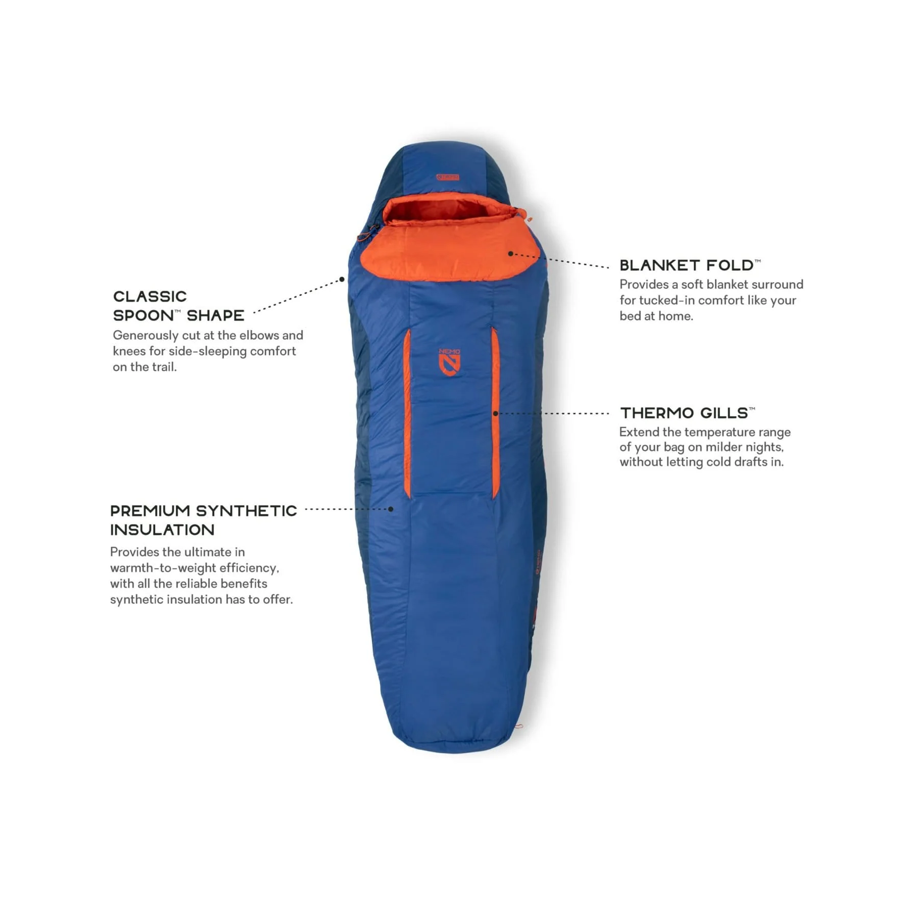 Nemo Equipment Forte Mens 35 Long Sleeping Bag - Image 2