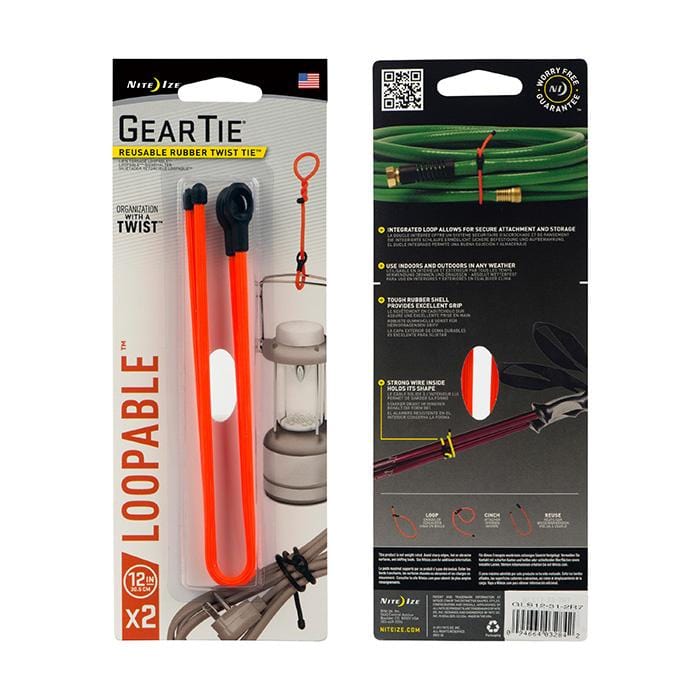 Nite Ize Gear Tie Loopable Twist Tie 12 in. - 2 Pack - Image 2