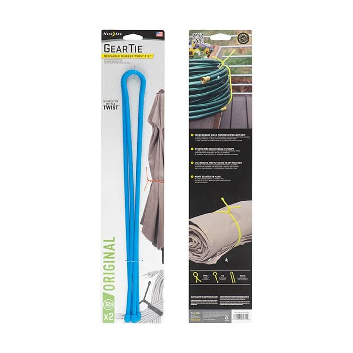 Nite Ize Gear Tie Reusable Rubber Twist Tie 32 in. - 2 Pack