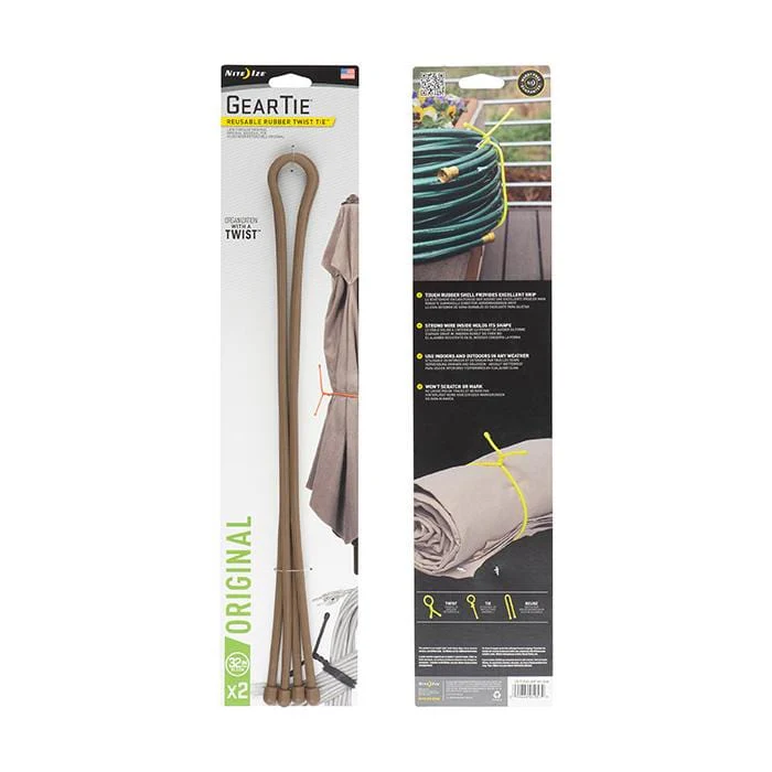 Nite Ize Gear Tie Reusable Rubber Twist Tie 32 in. - 2 Pack - Image 3