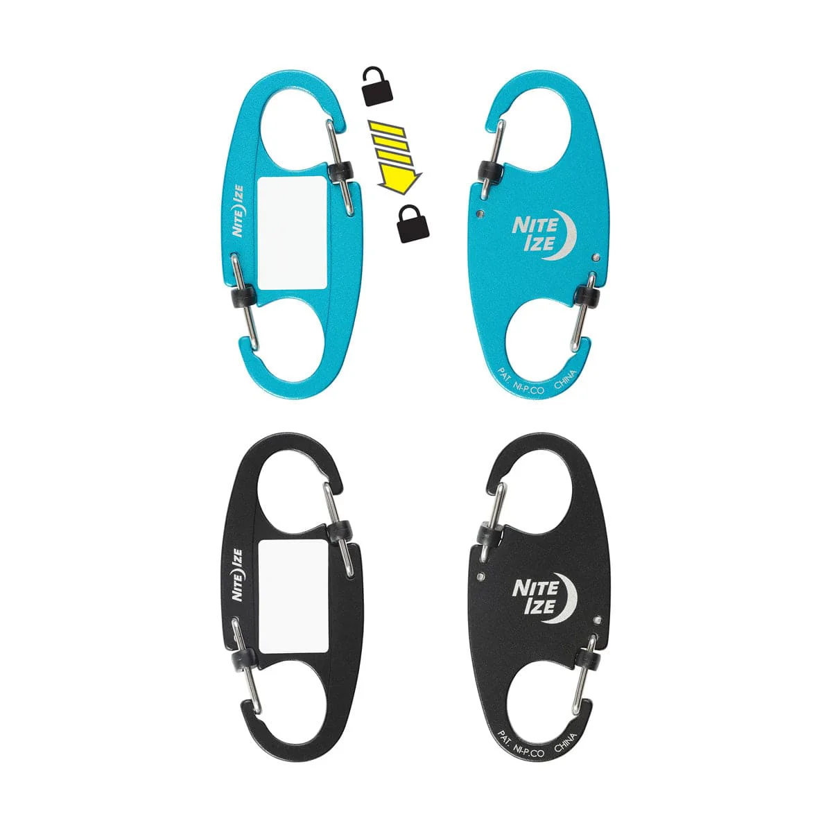 Nite Ize IdentiKey SlideLock Dual 2 Pack Carabiner Set - Image 6